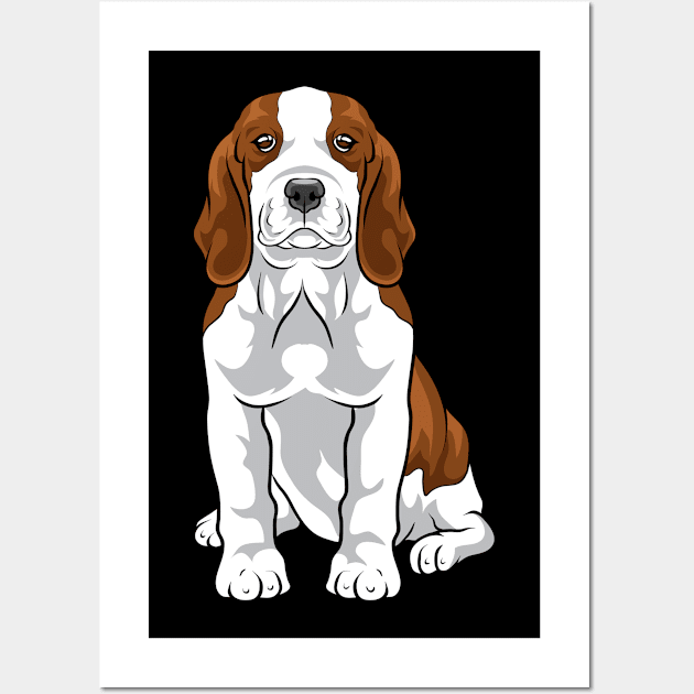 Illustration of a super cute beagle. Wall Art by theanimaldude